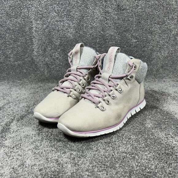 Cole Haan Zerogrand Women’s Size 7 Pumice Stone Gray Tan Hiking Boots Used - Picture 5 of 12